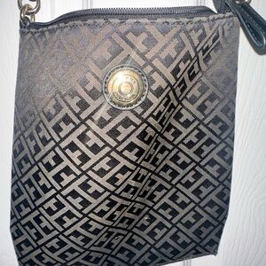 Tommy Hilfiger Black and Gray Crossbody Bag
